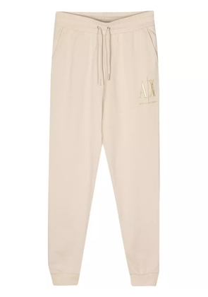 Armani Exchange tapered cotton track pants - Neutrals