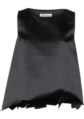 Viktor & Rolf raw-cut hem top - Black