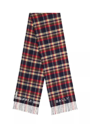 Bally tartan motif scarf - Blue