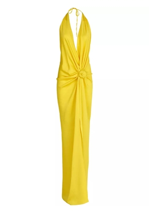 Silvia Tcherassi Torgiano knot-detail gown - Yellow