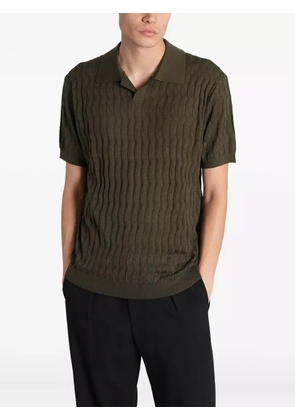 Emporio Armani textured polo shirt - Green