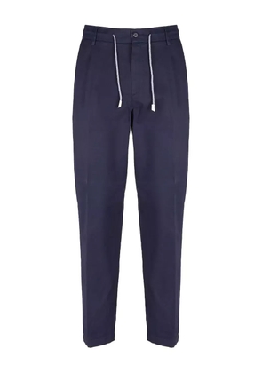 Eleventy drawstring pleated trousers - Blue