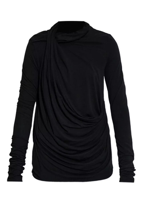 ENTIRE STUDIOS long-sleeve draped top - Black