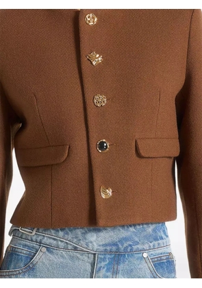 Manière De Voir Evana stand-collar button jacket - Brown