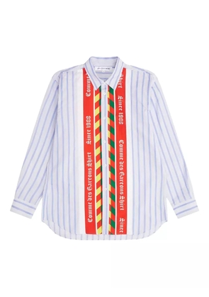 Comme Des Garçons Shirt striped logo shirt - White