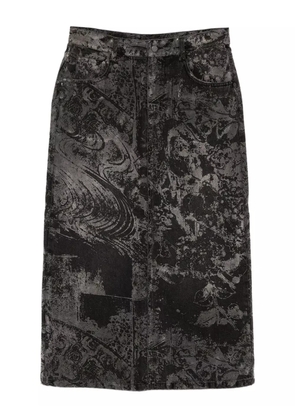 JNBY printed midi skirt - Black