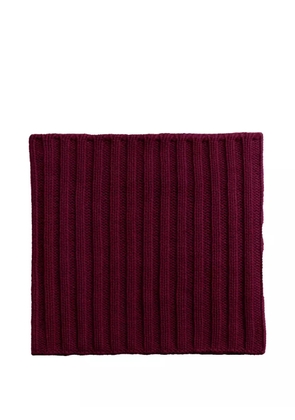 Chinti & Parker ribbed-knit scarf - CLARET RED