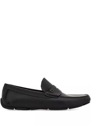Ferragamo Gancini-plaque loafers - Black