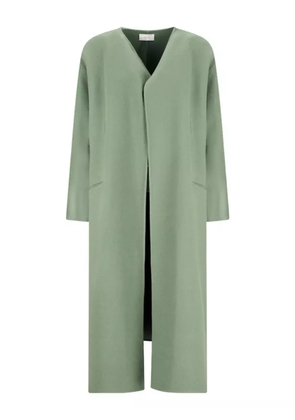 The Row Priske V-neck wool coat - Green