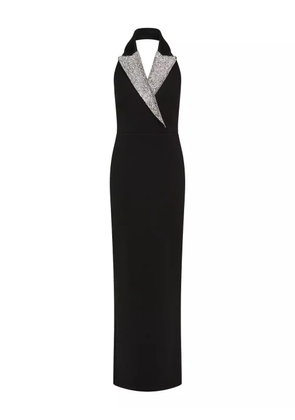 Rebecca Vallance Alistair embellished halterneck gown - Black