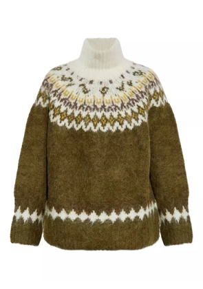 rag & bone patterned roll-neck knitwear - Green
