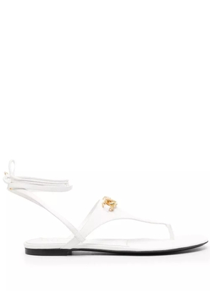 Valentino Garavani VLogo leather sandals - White