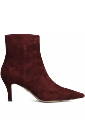 Lola Cruz pointed-toe heeled ankle boots - Red