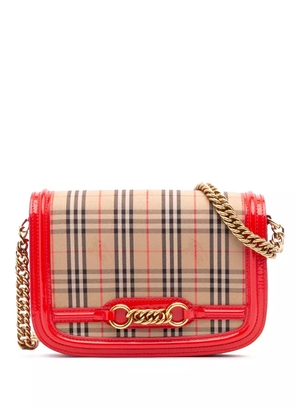 Burberry Pre-Owned 2000-2017 Haymarket Check Canvas 1983 Link Flap shoulder bag - Brown