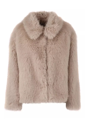 Weekend Max Mara fleece collared jacket - Neutrals