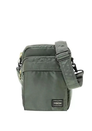Porter-Yoshida & Co. logo-patch messenger bag - Green