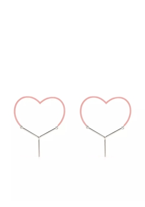 Y/Project two-tone heart-shape earrings - Pink