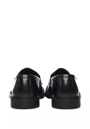 Giuliano Galiano round toe leather loafers - Black