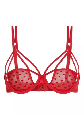 Marlies Dekkers heart-print strap-detail bra - Red
