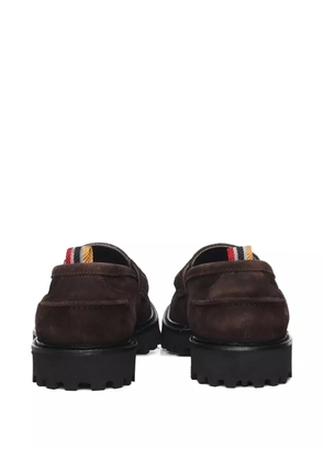 Giuliano Galiano round toe loafers - Brown