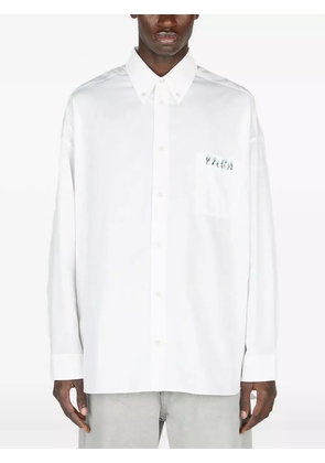Diomene embroidered cotton shirt - White