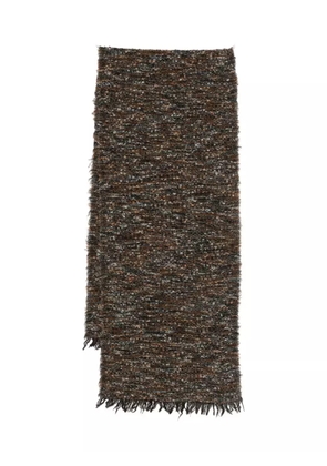 Faliero Sarti fringed scarf - Brown