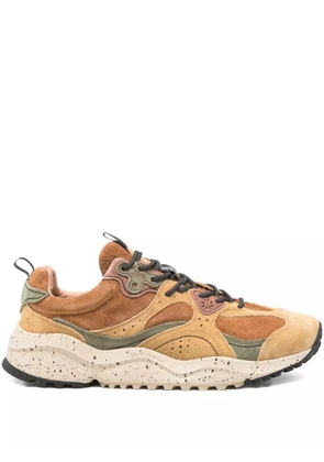 FLOWER MOUNTAIN panelled speckled sneakers - Neutrals