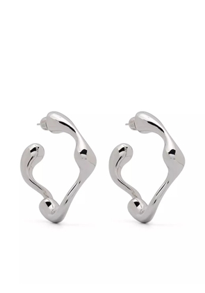 Maria Black large Splash hoops - Silver