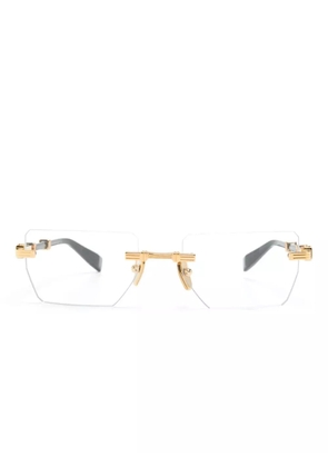 Balmain Eyewear Pierre rectangle-frame glasses - Gold