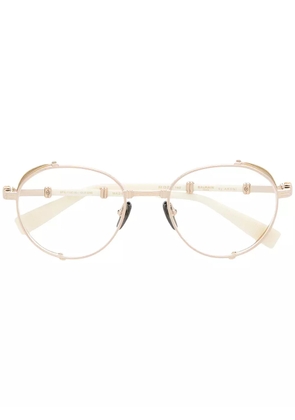 Balmain Eyewear Brigade I round-frame glasses - Gold