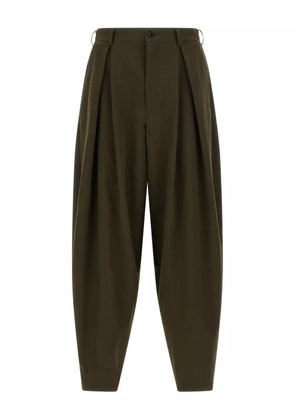 Comme des Garçons Homme Plus Herringbone pleated trousers - Green