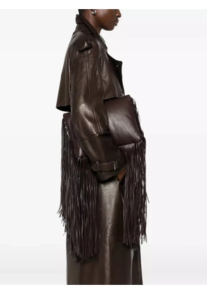 Sportmax fringed tote bag - Brown