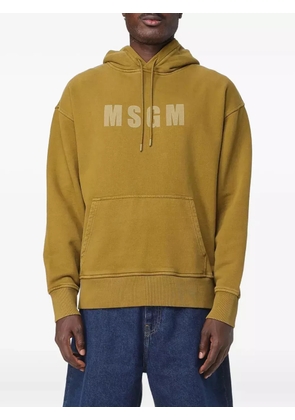 MSGM logo-print hoodie - Yellow
