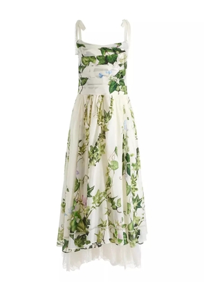 alice + olivia Haven floral midi dress - Neutrals