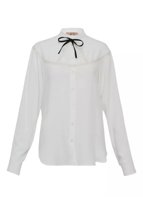 Nº21 ruffled lace-detail blouse - White