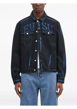 EVISU buttoned graphic jacket - Black