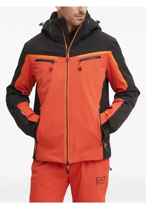 Ea7 Emporio Armani logo-print ski jacket - Orange