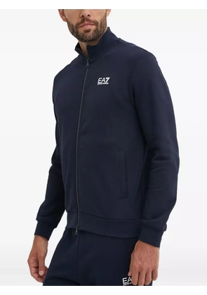 Ea7 Emporio Armani zip logo jumpsuit - Blue