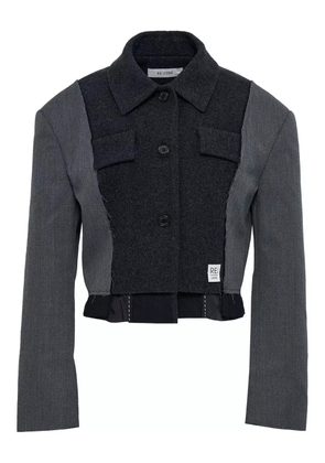 RE CODE panelled cropped jacket - Grey