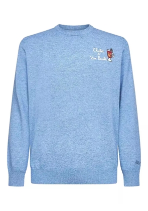 MC2 Saint Barth embroidery long-sleeved sweater - Blue