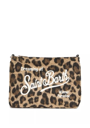 MC2 Saint Barth Aline leopard-print clutch bag - Brown