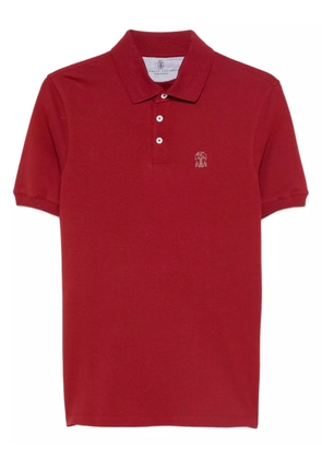 Brunello Cucinelli logo-embroidered polo shirt