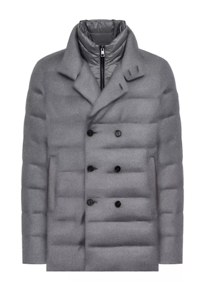 Duno Grey double-breasted puffer jacket