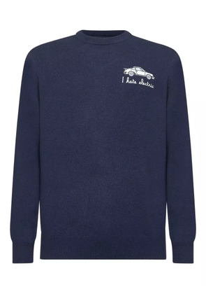 MC2 Saint Barth embroidery long-sleeved sweater - Blue