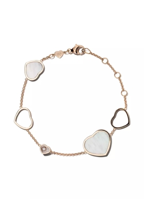 Chopard 18kt rose gold Happy Hearts mother of pearl and diamond bracelet - Pink