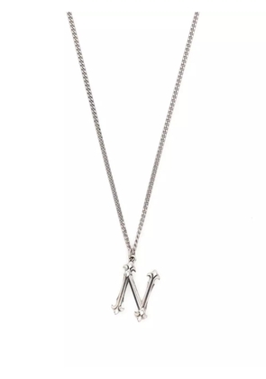 Emanuele Bicocchi N letter pendant necklace - Silver
