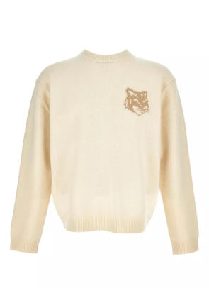 Maison Kitsuné Fox Head-intarsia sweater - Neutrals
