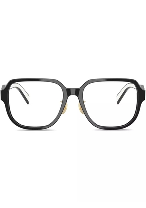 Prada Eyewear logo lettering glasses - Black