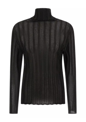 Fabiana Filippi ribbed lurex sweater - Black