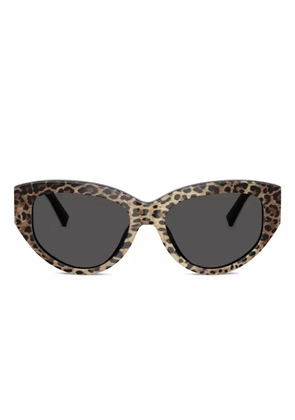 Dolce & Gabbana Eyewear leopard-print cat-eye sunglasses - Black